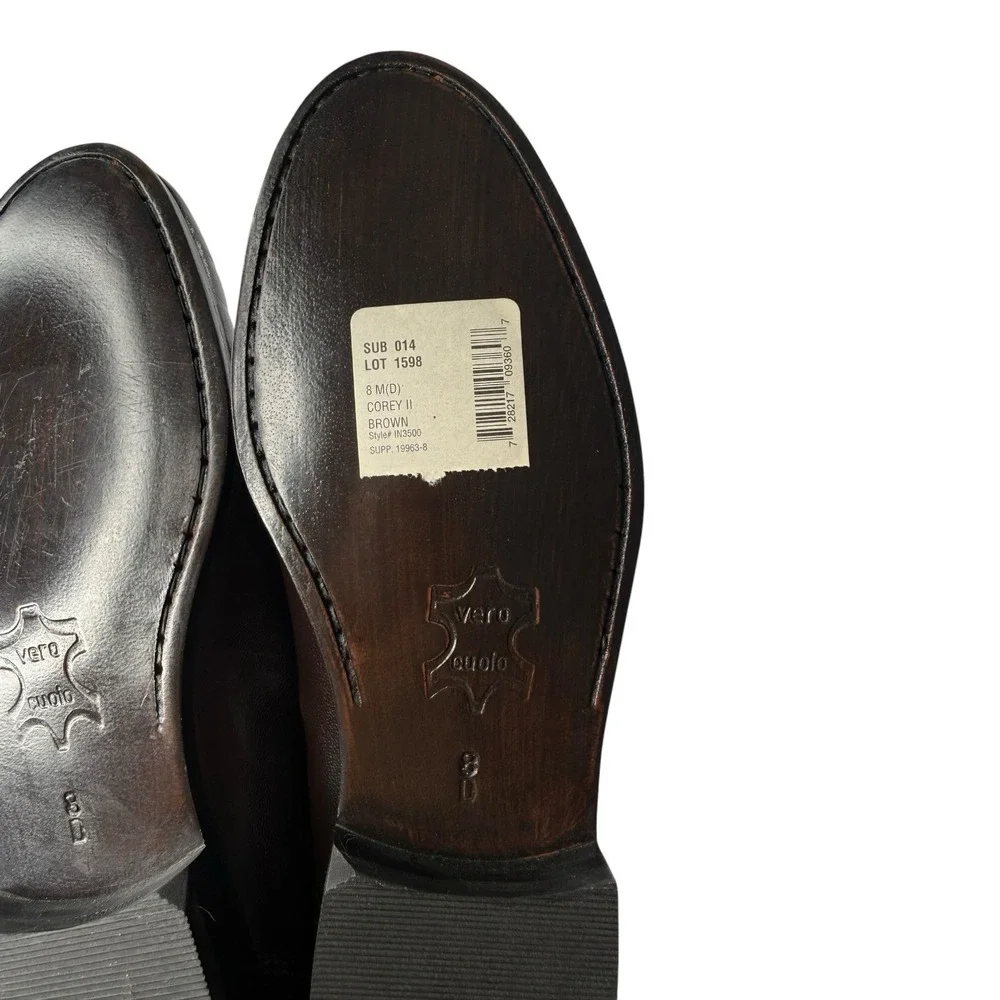 Stafford Corey II Brown Woven Tassel Loafers Men's Size 8D Leather Dress Shoes